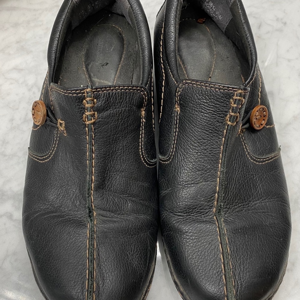 CLARKS Black Slip On